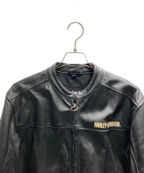 HARLEY-DAVIDSON（ハーレーダビッドソン）HARLEY-DAVIDSON (ハーレーダビッドソン) シングルライダースジャケット ブラック サイズ:Mの古着・服飾アイテム