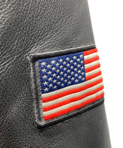 HARLEY-DAVIDSON（ハーレーダビッドソン）HARLEY-DAVIDSON (ハーレーダビッドソン) シングルライダースジャケット ブラック サイズ:Mの古着・服飾アイテム