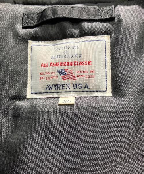 AVIREX（アヴィレックス）AVIREX (アヴィレックス) 中綿ジャケット ブラック サイズ:XLの古着・服飾アイテム