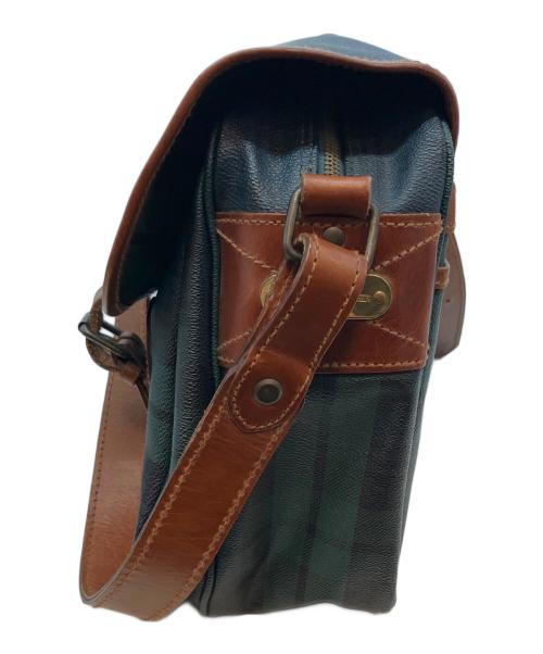 POLO RALPH LAUREN（ポロ・ラルフローレン）POLO RALPH LAUREN (ポロ・ラルフローレン) チェック ショルダーバッグ グリーンの古着・服飾アイテム