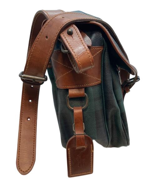 POLO RALPH LAUREN（ポロ・ラルフローレン）POLO RALPH LAUREN (ポロ・ラルフローレン) チェック ショルダーバッグ グリーンの古着・服飾アイテム