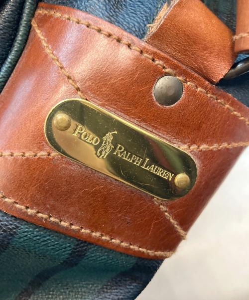 POLO RALPH LAUREN（ポロ・ラルフローレン）POLO RALPH LAUREN (ポロ・ラルフローレン) チェック ショルダーバッグ グリーンの古着・服飾アイテム