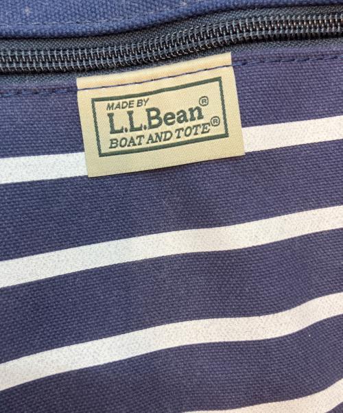 L.L.Bean（エルエルビーン）L.L.Bean (エルエルビーン) ボーダー キャンバストートバッグ ネイビー×レッドの古着・服飾アイテム