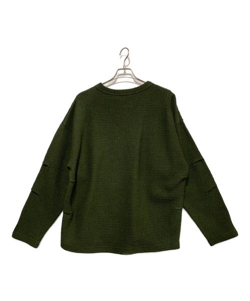 MONKEY TIME（モンキータイム）MONKEY TIME (モンキータイム) LINKS JQD CREW NECK オリーブ サイズ:Mの古着・服飾アイテム