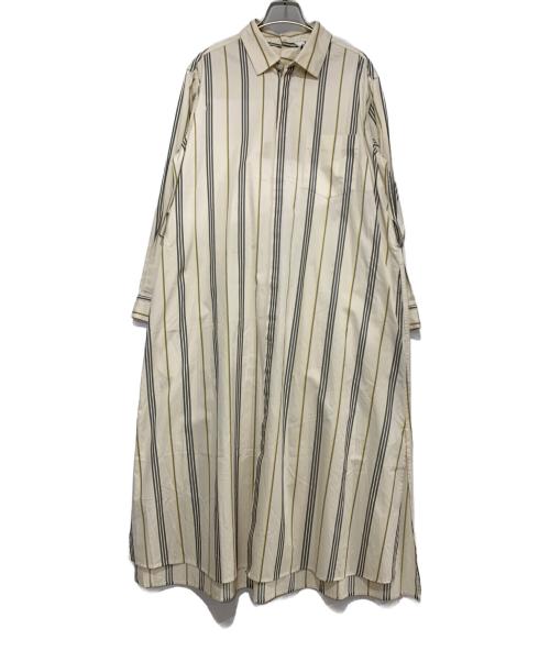 WELLDER（ウェルダー）WELLDER (ウェルダー) Back-Neck Open Belted Shirt Dress アイボリー サイズ:Mの古着・服飾アイテム