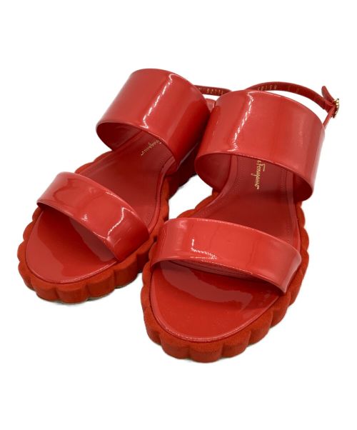 Salvatore Ferragamo（サルヴァトーレ フェラガモ）Salvatore Ferragamo (サルヴァトーレ フェラガモ) サンダル レッド サイズ:24㎝の古着・服飾アイテム