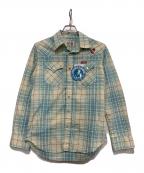 Hysteric Glamourヒステリックグラマー）の古着「チェックシャツ」｜ブルー×イエロー