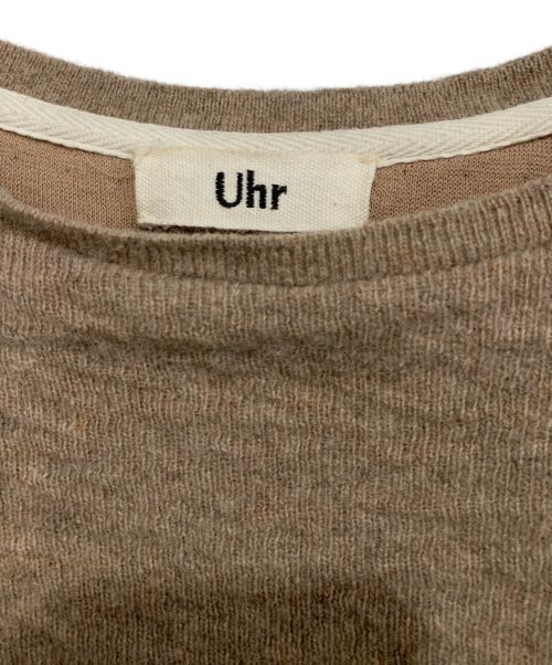 Uhr（ウーア）Uhr (ウーア) ウール混プルオーバー ベージュ サイズ:FREEの古着・服飾アイテム