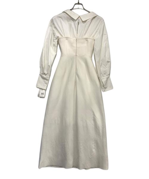 Snidel（スナイデル）Snidel (スナイデル) オーバーシャツドッキングニットワンピース ホワイト サイズ:Oの古着・服飾アイテム