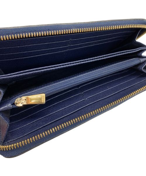 FURLA（フルラ）FURLA (フルラ) ラウンドファスナー財布 ネイビーの古着・服飾アイテム