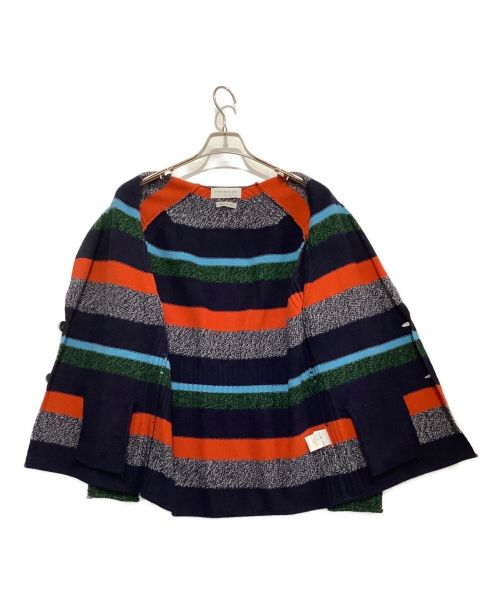 TOMORROW LAND tricot（トゥモローランド トリコ）TOMORROW LAND tricot (トゥモローランド トリコ) ウールメランジ襟付きカーディガン ネイビー サイズ:Sの古着・服飾アイテム