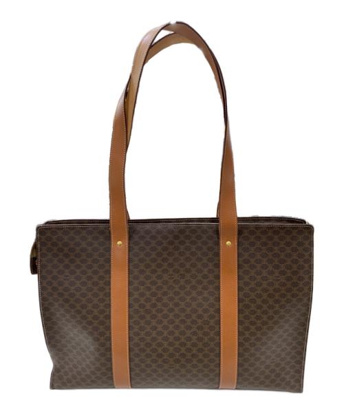 CELINE（セリーヌ）CELINE (セリーヌ) マカダム柄トートバッグ ブラウンの古着・服飾アイテム