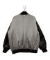 ADRER (アドラー) レザー×サテン スタジアムスカジャンパー グレー×ブラック サイズ:S：2000円
