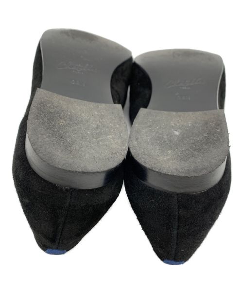chatelles（シャテル）CHATELLES (シャテル) スリッポン ブラック サイズ:24㎝の古着・服飾アイテム