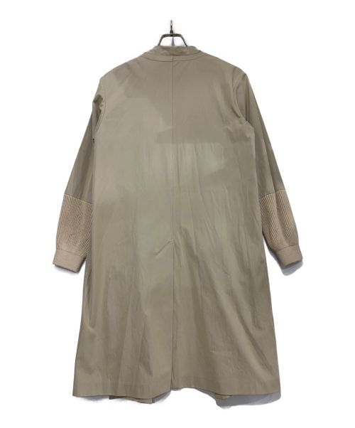 BEARDSLEY（ビアズリー）BEARDSLEY (ビアズリー) ノーカラーコート ベージュ サイズ:FREEの古着・服飾アイテム
