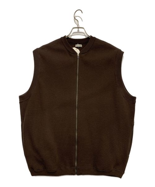 STEVEN ALAN（スティーブンアラン）STEVEN ALAN (スティーブンアラン) MILANO ZIP VEST ブラウン サイズ:Lの古着・服飾アイテム