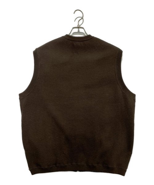 STEVEN ALAN（スティーブンアラン）STEVEN ALAN (スティーブンアラン) MILANO ZIP VEST ブラウン サイズ:Lの古着・服飾アイテム