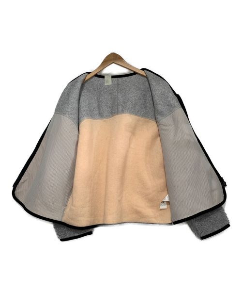 N.HOOLYWOOD（エヌ ハリウッド）N.HOOLYWOOD (エヌ ハリウッド) フリースジャケット グレー×ベージュ サイズ:SIZE38の古着・服飾アイテム