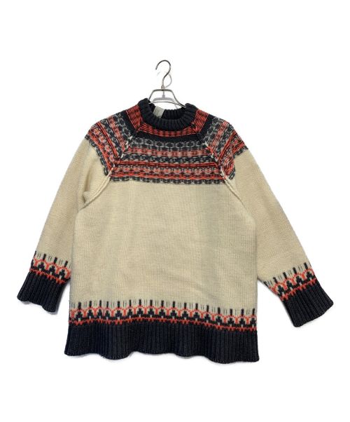 N.HOOLYWOOD（エヌ ハリウッド）N.HOOLYWOOD (エヌ ハリウッド) セーター グレー×ベージュ サイズ:SIZE36の古着・服飾アイテム