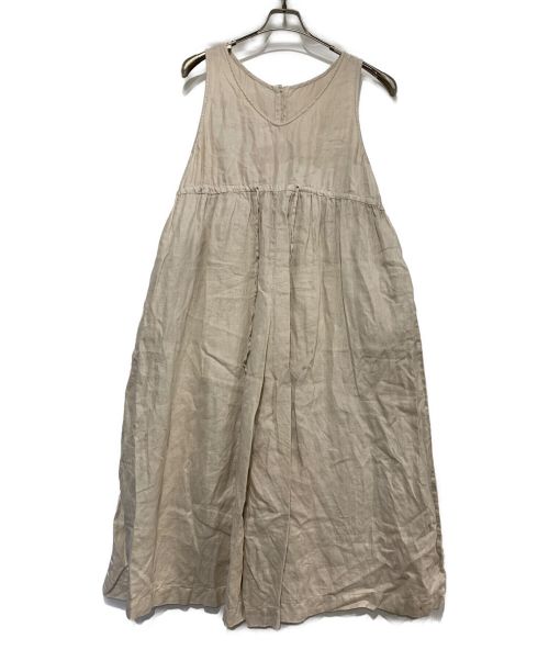 nest Robe（ネストローブ）nest Robe (ネストローブ) リネンサロペット ベージュ サイズ:FREEの古着・服飾アイテム