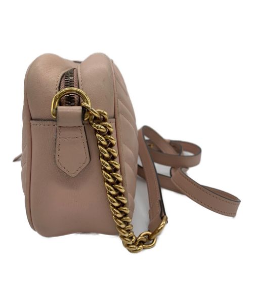 GUCCI（グッチ）GUCCI (グッチ) GGマーモントキルティングスモールショルダーバッグ ピンクの古着・服飾アイテム
