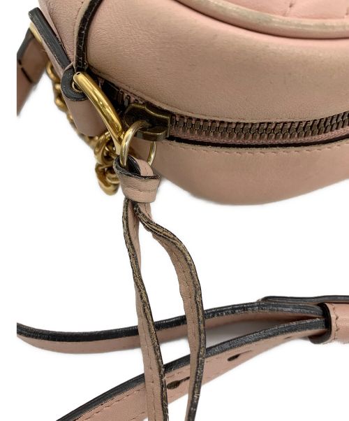 GUCCI（グッチ）GUCCI (グッチ) GGマーモントキルティングスモールショルダーバッグ ピンクの古着・服飾アイテム