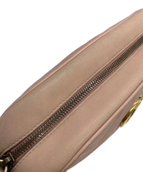 GUCCI（グッチ）GUCCI (グッチ) GGマーモントキルティングスモールショルダーバッグ ピンクの古着・服飾アイテム