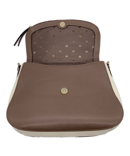 Kate Spade（ケイトスペード）Kate Spade (ケイトスペード) 2WAYショルダーバッグ ブラウン×ホワイトの古着・服飾アイテム