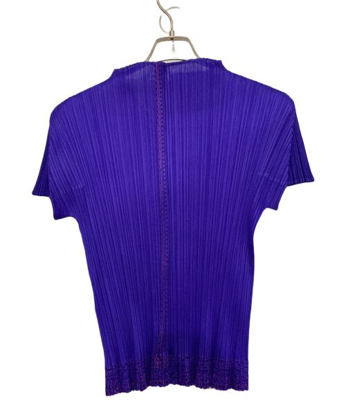 PLEATS PLEASE（プリーツプリーズ）PLEATS PLEASE (プリーツプリーズ) 超音波カッティングプリーツブラウス パープル サイズ:SIZE3の古着・服飾アイテム
