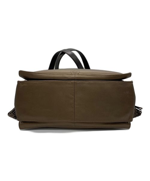 LOEWE（ロエベ）LOEWE (ロエベ) レザーショルダーバッグ ブラウンの古着・服飾アイテム