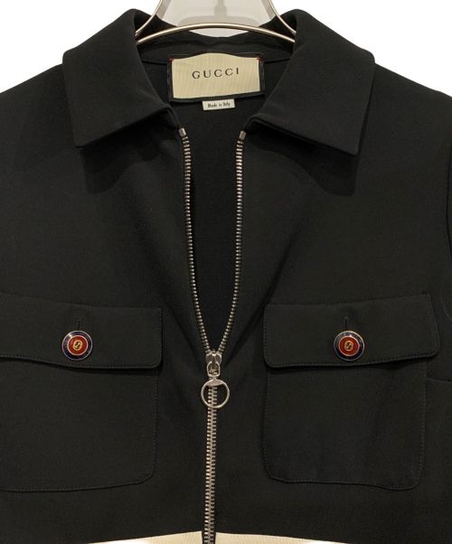 GUCCI（グッチ）GUCCI (グッチ) ファスナーパーティードレス ブラック サイズ:XSの古着・服飾アイテム