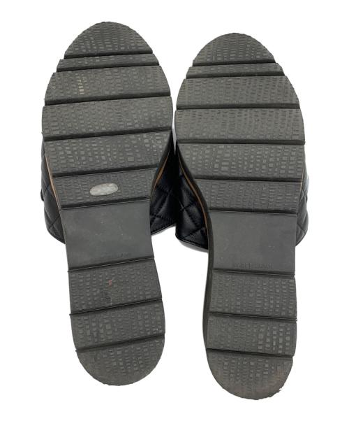 LANVIN COLLECTION（ランバンコレクション）LANVIN COLLECTION (ランバンコレクション) キルティングミュールサンダル ブラック サイズ:Lの古着・服飾アイテム