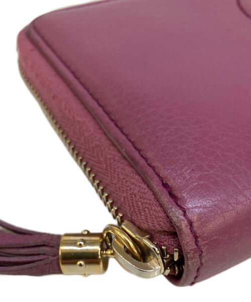 GUCCI（グッチ）GUCCI (グッチ) ソーホーインターロッキングGフリンジタッセル長財布 ピンクの古着・服飾アイテム