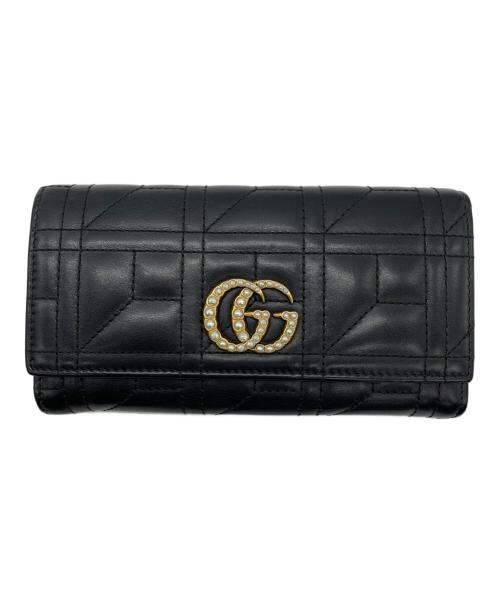 GUCCI（グッチ）GUCCI (グッチ) 長財布 ブラックの古着・服飾アイテム