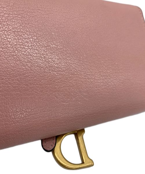 Christian Dior（クリスチャン ディオール）Christian Dior (クリスチャン ディオール) サドルスリムウォレット ピンクの古着・服飾アイテム