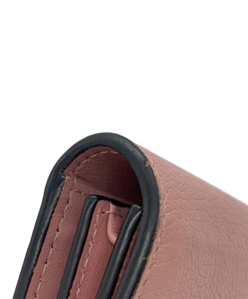 Christian Dior（クリスチャン ディオール）Christian Dior (クリスチャン ディオール) サドルスリムウォレット ピンクの古着・服飾アイテム