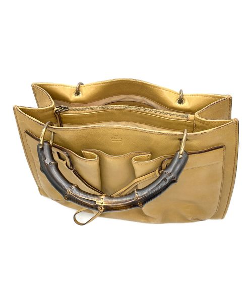 GUCCI（グッチ）GUCCI (グッチ) ハンドバッグ ブラウンの古着・服飾アイテム