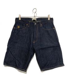 A BATHING APE（ア ベイシング エイプ）の古着「バック刺繍デニムハーフパンツ」｜インディゴ