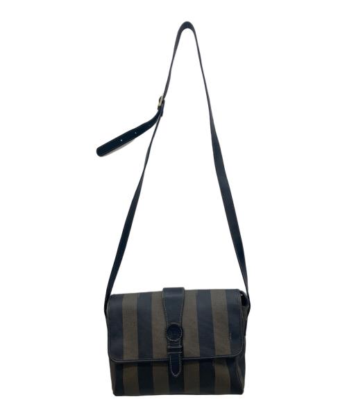 FENDI（フェンディ）FENDI (フェンディ) ペカン　ショルダーバッグ ブラウン×ブラックの古着・服飾アイテム