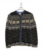 L.L.Beanエルエルビーン）の古着「ノルディックバーズアイカーディガン」｜ブラック×ブルー