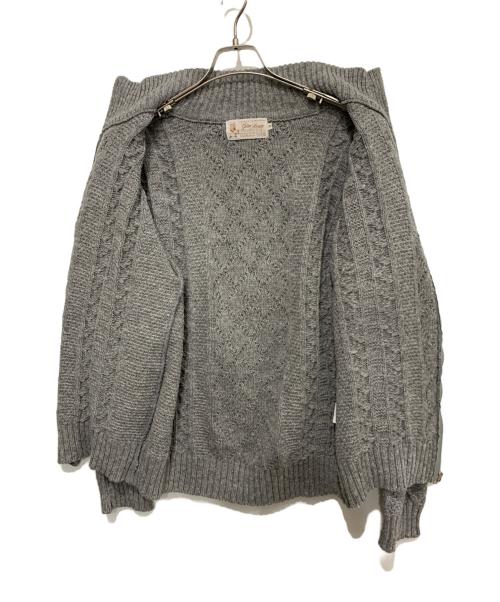 GIM ARAN（ジムアラン）GIM ARAN (ジムアラン) ドライバーズアランニット グレー サイズ:Lの古着・服飾アイテム