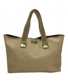 GUCCI（グッチ）の古着「トートバッグ」｜ベージュ×ピンク