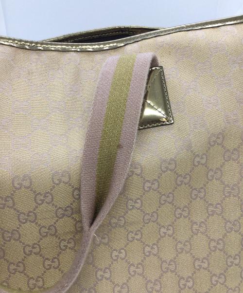GUCCI（グッチ）GUCCI (グッチ) トートバッグ ベージュ×ピンクの古着・服飾アイテム