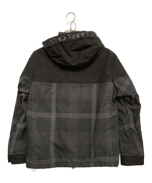 BLACK LABEL CRESTBRIDGE（ブラックレーベル クレストブリッジ）BLACK LABEL CRESTBRIDGE (ブラックレーベル クレストブリッジ) トーナルクレストブリッジチェックパデッドパーカー ブラック サイズ:Lの古着・服飾アイテム