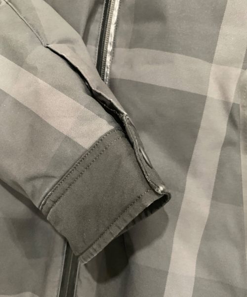 BLACK LABEL CRESTBRIDGE（ブラックレーベル クレストブリッジ）BLACK LABEL CRESTBRIDGE (ブラックレーベル クレストブリッジ) トーナルクレストブリッジチェックパデッドパーカー ブラック サイズ:Lの古着・服飾アイテム