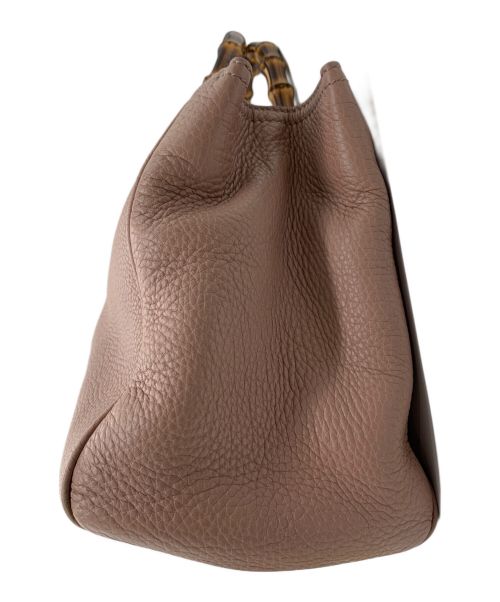 GUCCI（グッチ）GUCCI (グッチ) バンブーショッパーミディアムトート ピンクの古着・服飾アイテム