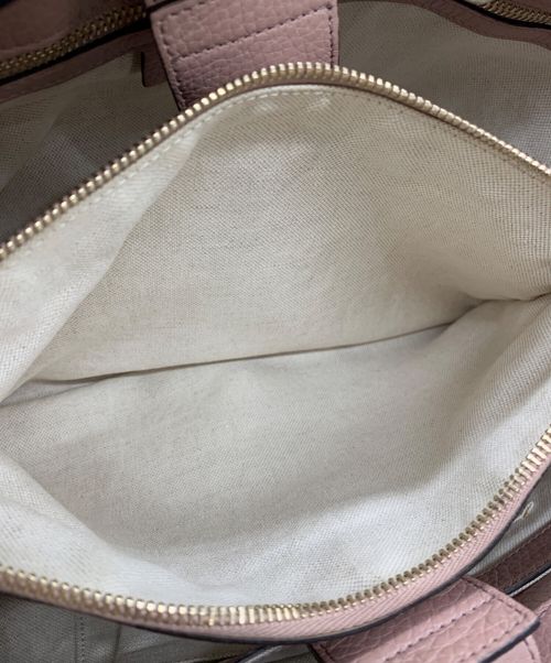 GUCCI（グッチ）GUCCI (グッチ) バンブーショッパーミディアムトート ピンクの古着・服飾アイテム