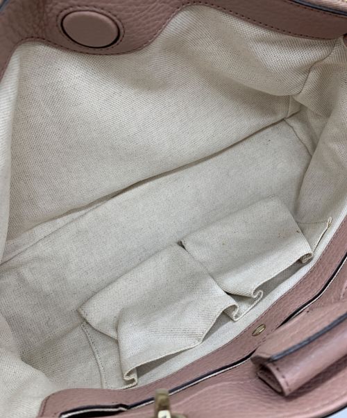 GUCCI（グッチ）GUCCI (グッチ) バンブーショッパーミディアムトート ピンクの古着・服飾アイテム