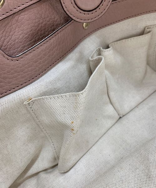 GUCCI（グッチ）GUCCI (グッチ) バンブーショッパーミディアムトート ピンクの古着・服飾アイテム