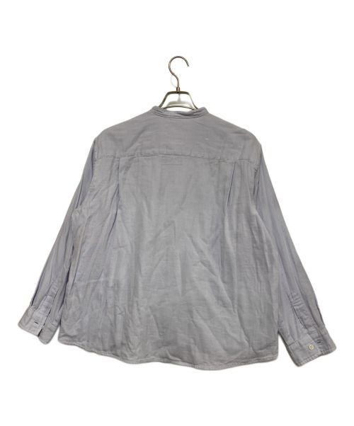 DANTON（ダントン）DANTON (ダントン) RAY BEAMS (レイ ビームス) ノーカラーシャツ ブルー サイズ:Mの古着・服飾アイテム